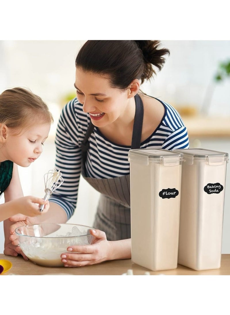 Generic - Food Storage Containers, 4-Pack Airtight Storage Container Set, Organiser&Cereal Storage Containers for Kitchen with Lids, Labels, PP Material Wet&Dry Use - Image 1