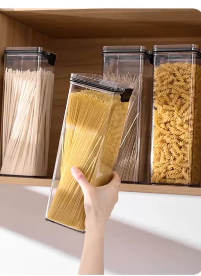 Generic - Food Storage Containers, 4-Pack Airtight Storage Container Set, Organiser&Cereal Storage Containers for Kitchen with Lids, Labels, PP Material Wet&Dry Use - Image 1
