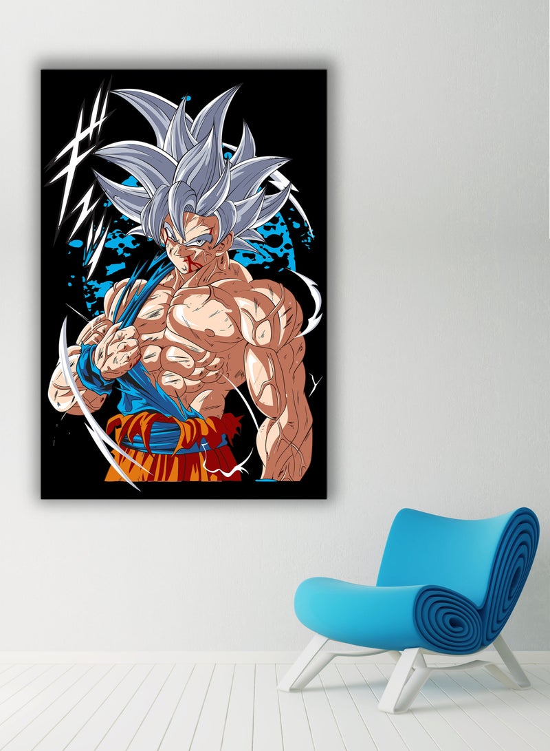MODCLASS Wall Art Printed Son Goku from Dragon Ball Wooden Frame  - Image 1