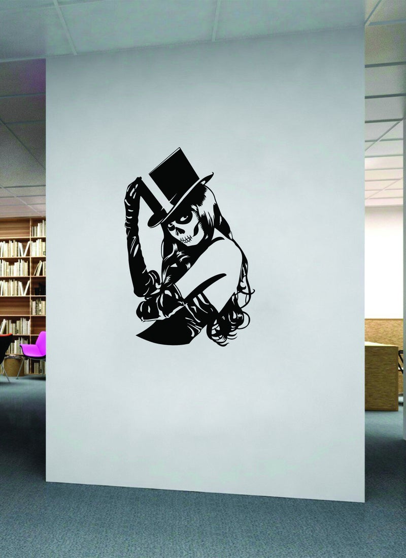 Spoil Your Wall Zombie Woman in Top Hat Wall Decal - Wall Arts Home Décor - Wall Sticker, 60x90 cm by Spoil Your Wall - Image 1