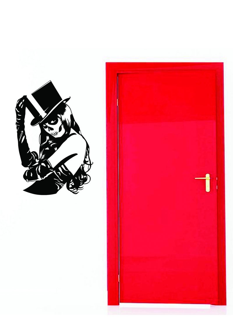 Spoil Your Wall Zombie Woman in Top Hat Wall Decal - Wall Arts Home Décor - Wall Sticker, 60x90 cm by Spoil Your Wall - Image 3
