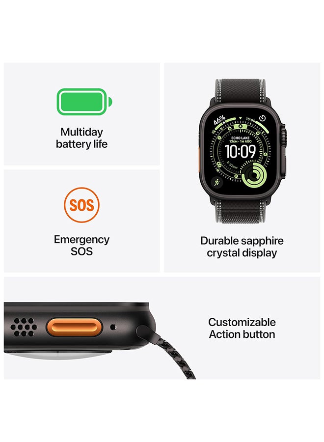Apple Watch Ultra 3 GPS + Cellular 49mm (Middle East Version) Natural Titanium Case With Natural Titanium Milanese Loop - Medium - Image 4