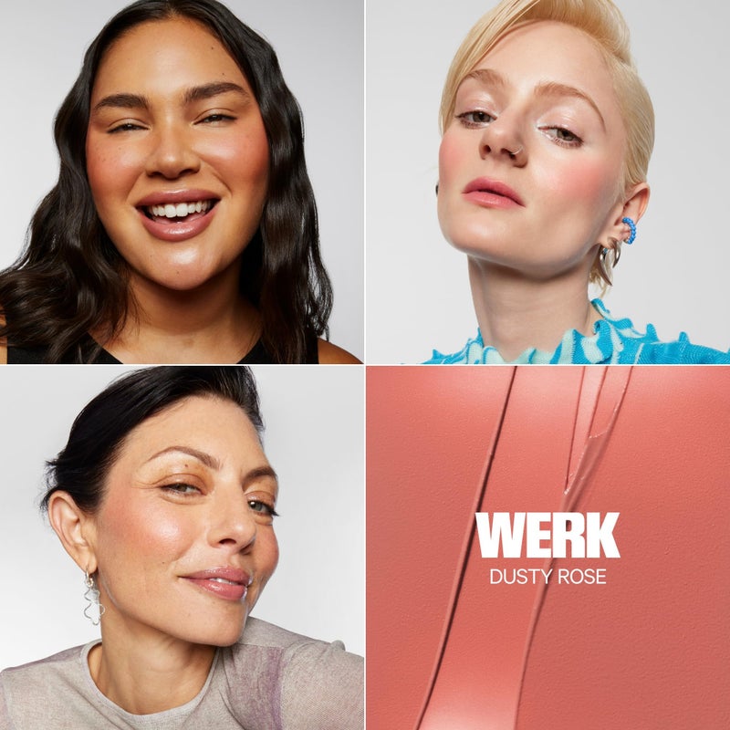 Milk Makeup Lip + Cheek Stick â€“ Buildable Cream Blush + Lip Color w/Hydrating Mango Butter + Avocado Oil for a Natural Flush â€“ Long-Lasting, Multiuse, Vegan Formula â€“ Werk (Dusty Rose), 0.21 oz - Image 4