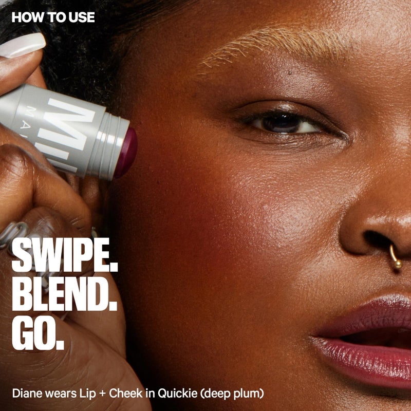 Milk Makeup Lip + Cheek Stick â€“ Buildable Cream Blush + Lip Color w/Hydrating Mango Butter + Avocado Oil for a Natural Flush â€“ Long-Lasting, Multiuse, Vegan Formula â€“ Werk (Dusty Rose), 0.21 oz - Image 5