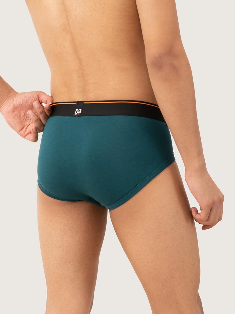 DAMENSCH Men's Deo-Cotton Deodorizing Brief- Pack of 3- Iris Blue, Dessert Grey, Sweet Black- Large - Image 5