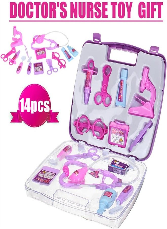 joyzzz - Kids Doctor Play Kit, 14 Pieces Pretend Play Doctor Set with Carry Case, Toy Medical Kit, Toddler Social Emotional Learning Toys for Toddlers and Kids - Image 1