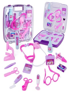 Kids Doctor Play Kit, 14 Pieces Pretend Play Doctor Set with Carry Case, Toy Medical Kit, Toddler Social Emotional Learning Toys for Toddlers and Kids