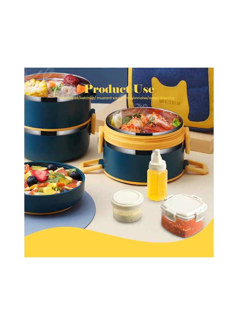 12 Pieces Mini Squeeze Bottles Sauce Seasoning Box Plastic Condiment Dressing Containers for Outdoor Barbecue Camping  - Image 4