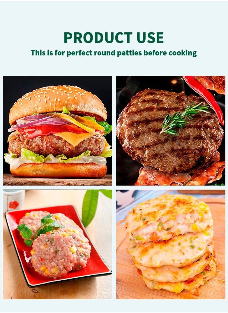 SYOSI Small Meat Patty Press Maker, (Three 2.5-inch molds) Three Patty Meat Press Triple Burger Patty Press Triple Patty Burger Press Tool Homemade Burger Patty Press for Mini Burger,Barbecue,Picnic,Camping  - Image 2