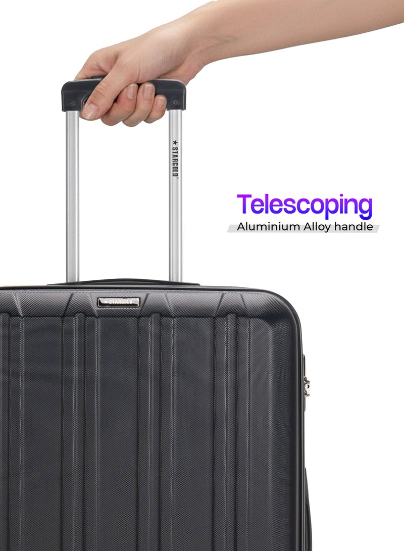 ستارجولد 4 عبوات من عربة أمتعة مقفلة ذات رقم دوار للجانب الصلب - Image 2