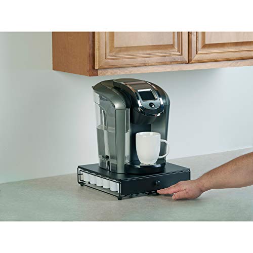 Nifty Solutions Nifty Rolling Coffee Pod Drawer – Black Finish, Compatible with K-Cups, 36 Pod Pack Holder, Compact Under Coffee Pot Storage Drawer, Slim Home Kitchen Counter Organizer - Image 5