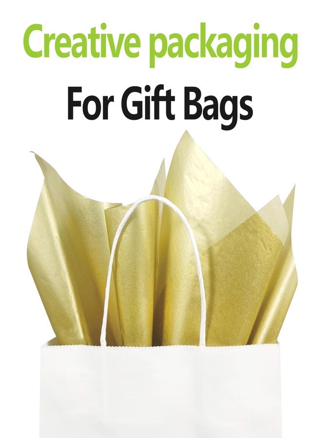 Bobobag 100 Sheets 14"X20" Metallic Gift Wrapping Gold Tissue Paper Bulk for Christmas, Mother's Day, Birthday Gift Bags Packaging Craft - Image 4