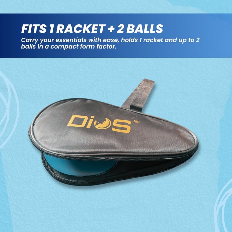 DIOS PRO TT Racket Case - (300 Grams, 28x18 cm) Made with Premium Design and Sturdy Fabric | Stylish tt Racket Cover, Anti Scratch Table Tennis Bag | Table Tennis Gift - Image 3