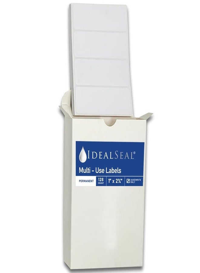 IDEALSEAL Ideal Seal All-Purpose Labels, 1 x 2.75 inches, White Pack of 128, 4 Labels per Sheet, 32 Sheets - Image 1