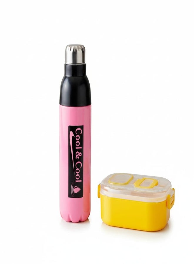 LAZYwindow Leak-Proof Lunch Box with Insulated Bottle Combo, BPA-Free, Food-Grade Meal Set - Image 1
