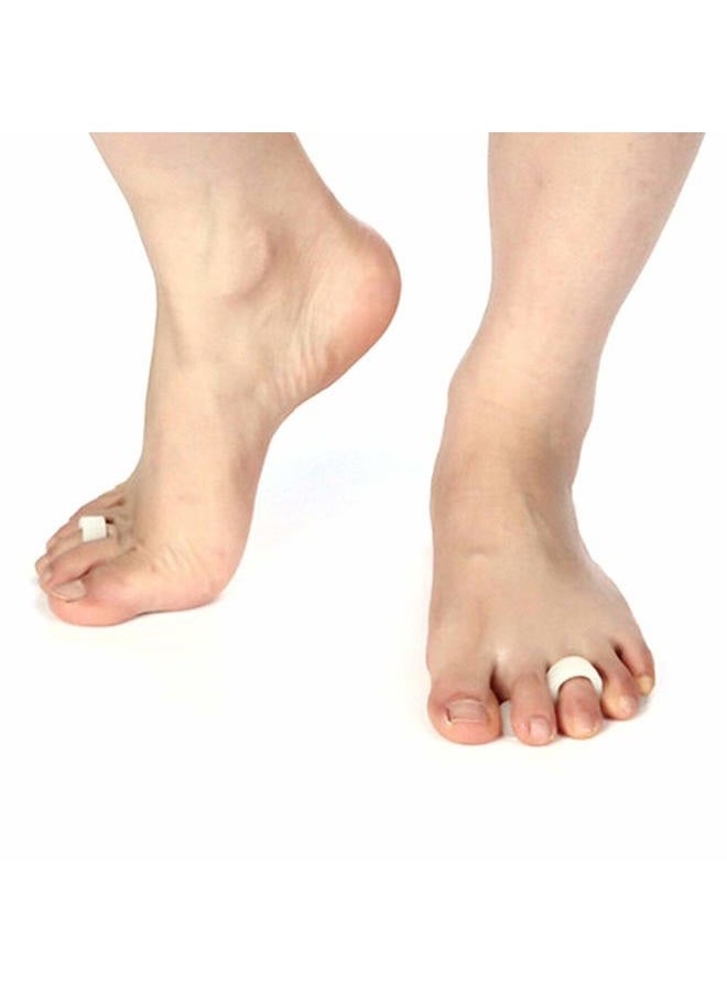 DOMG 1Pair/2Pcs Gel Hammer Toe Crest Pads - Right and Left Soft Silicone Hammertoe Support Crest Cushion - Corrector and Straightener for Overlapping, Curled, Curved, Crooked, Clubbed Claw and Mallet Toe C - Image 3