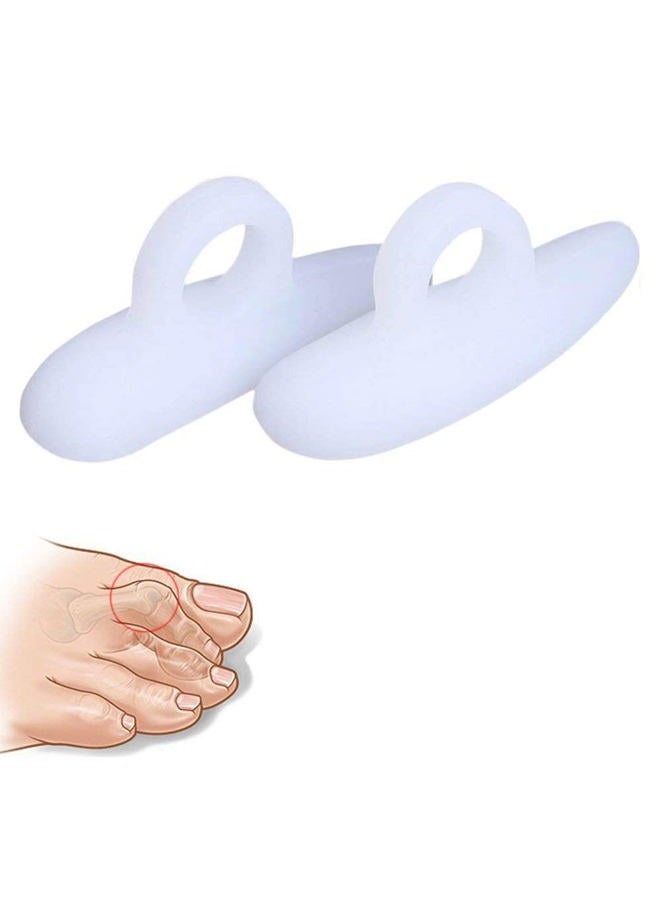 DOMG 1Pair/2Pcs Gel Hammer Toe Crest Pads - Right and Left Soft Silicone Hammertoe Support Crest Cushion - Corrector and Straightener for Overlapping, Curled, Curved, Crooked, Clubbed Claw and Mallet Toe C - Image 1