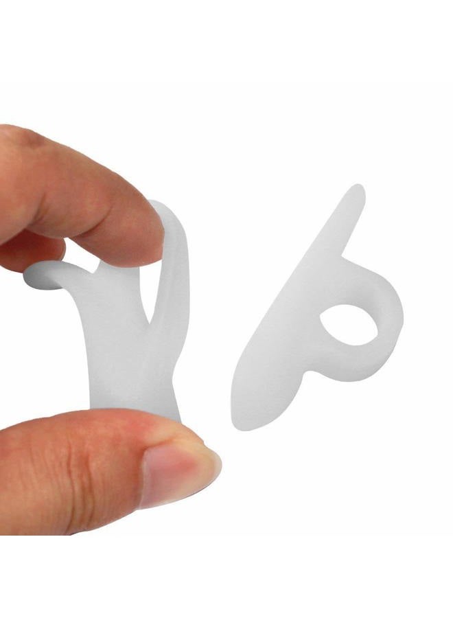 DOMG 1Pair/2Pcs Gel Hammer Toe Crest Pads - Right and Left Soft Silicone Hammertoe Support Crest Cushion - Corrector and Straightener for Overlapping, Curled, Curved, Crooked, Clubbed Claw and Mallet Toe C - Image 2