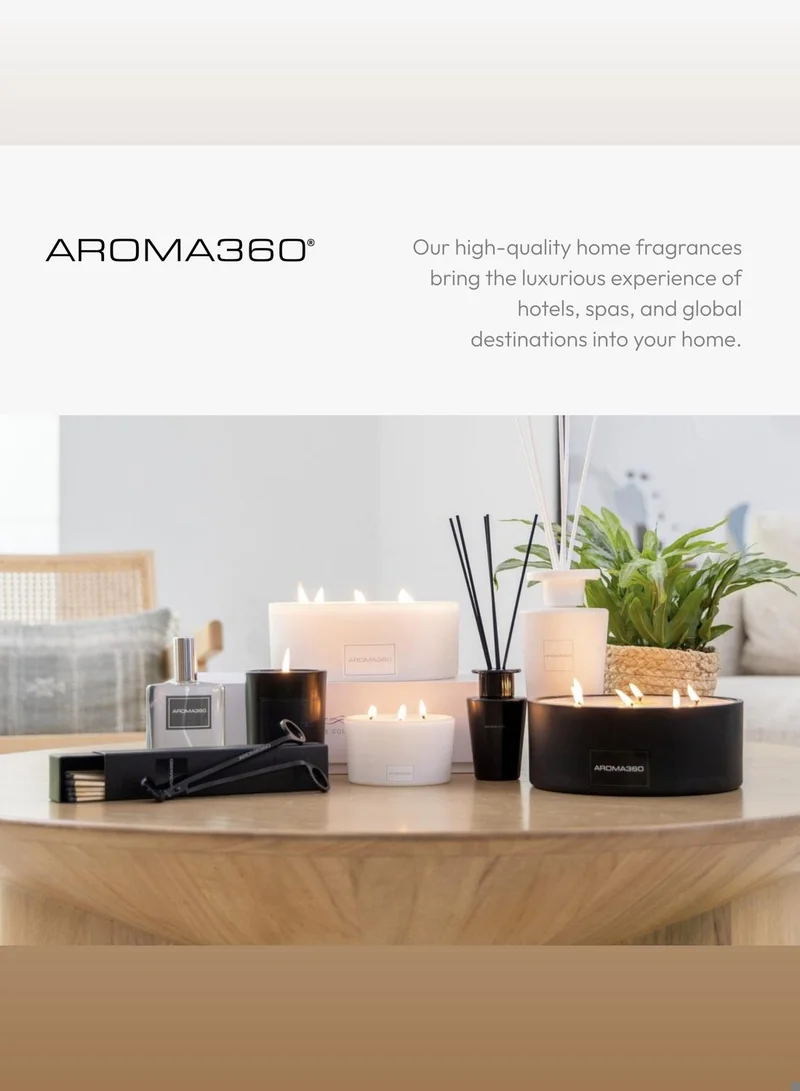 Aroma360  Dream On - Paris Collection - 3 Piece Set - Scented Candle, Reed Diffuser & Room Spray - Bright White Tea, Sweet Vanilla, & Earthy Cedar  | Best Price UAE