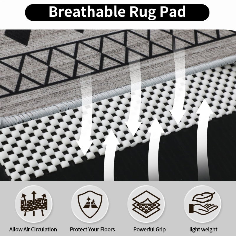 FestiCorp Non Slip Rug Pads 2x3 Ft Non Skid Rug Pad Gripper  Anti-Slip Carpet Rug Mats for Under Rugs and Hard Surface Floors - Image 2