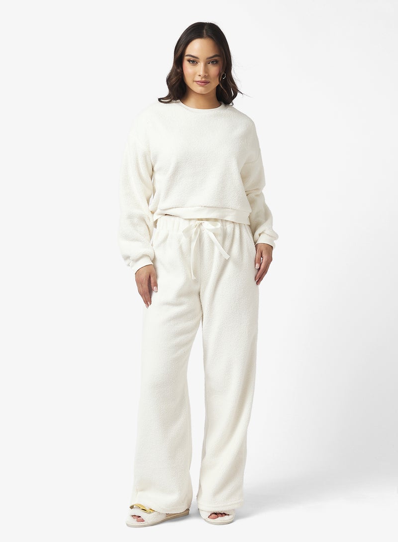 جينجر بيسيكس طقم بنطلون واسع وبلوزة مريحة من البورج - Image 5