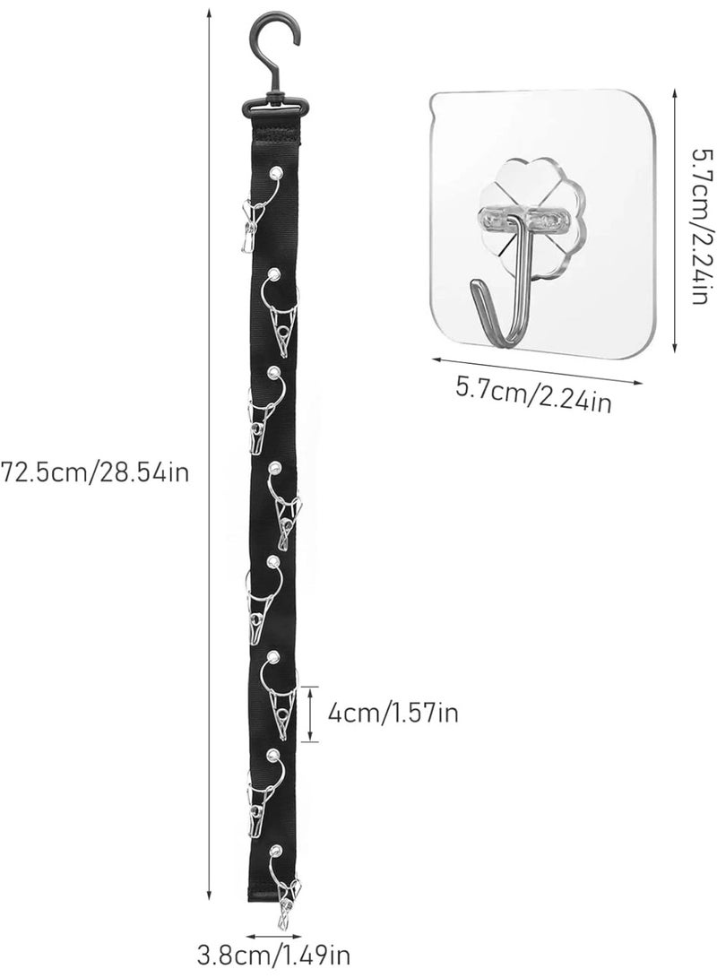Meetion 1pc Baseball Cap Rack, Hold up to 8 Caps, Fitted Caps Sun Hats Organizer, Hat Storage Hanger for Closet Rod, Wall, Door, Clothes Rack  - Image 3