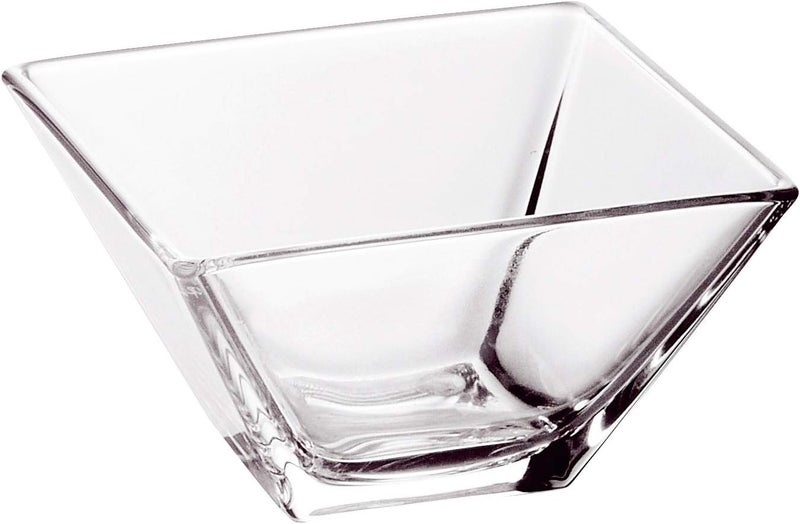 Barski وعاء زجاجي بارسكي مربع للحلويات والمعكرونة والفواكه والمكسرات والشوكولاتة - مجموعة من 6 أوعية - شفاف كلاسيكي - 55 سم قطر - صنع في أوروبا - Image 2