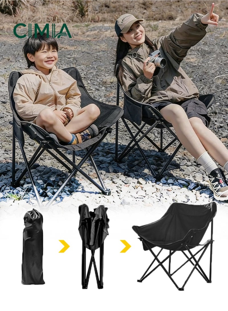 CIMIA 5-Piece Camping Table and Chairs Set, Foldable Outdoor Picnic Furniture Set with 4 Portable Chairs and 1 Folding Table, Lightweight Camping Chair Set for Family Camping, Desert Trips, Beach and Garden Use - Image 3
