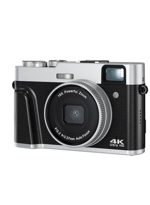 4K Digital Camera for Photography, Autofocus with Viewfinder 16X Anti-Shake  Video Vlogging Compact Point and Shoot Cameras 32GB SD Card