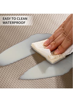 Excefore 2pcs Shelf Liner Kitchen Drawer Mats Non-Slip Liner Non-Adhesive Waterproof Oil Proof Washable for Fridge Dresser Toolbox Cupboard Storage and Desk  - Image 5