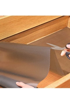Excefore 2pcs Shelf Liner Kitchen Drawer Mats Non-Slip Liner Non-Adhesive Waterproof Oil Proof Washable for Fridge Dresser Toolbox Cupboard Storage and Desk  - Image 3