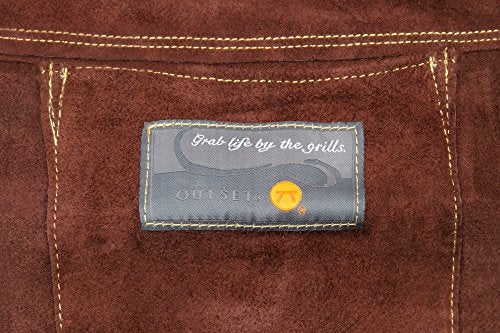 Outset Grill and Kitchen Apron, Brown Leather, 27" x 30" - Image 5