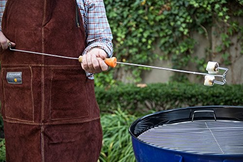 Outset Grill and Kitchen Apron, Brown Leather, 27" x 30" - Image 3