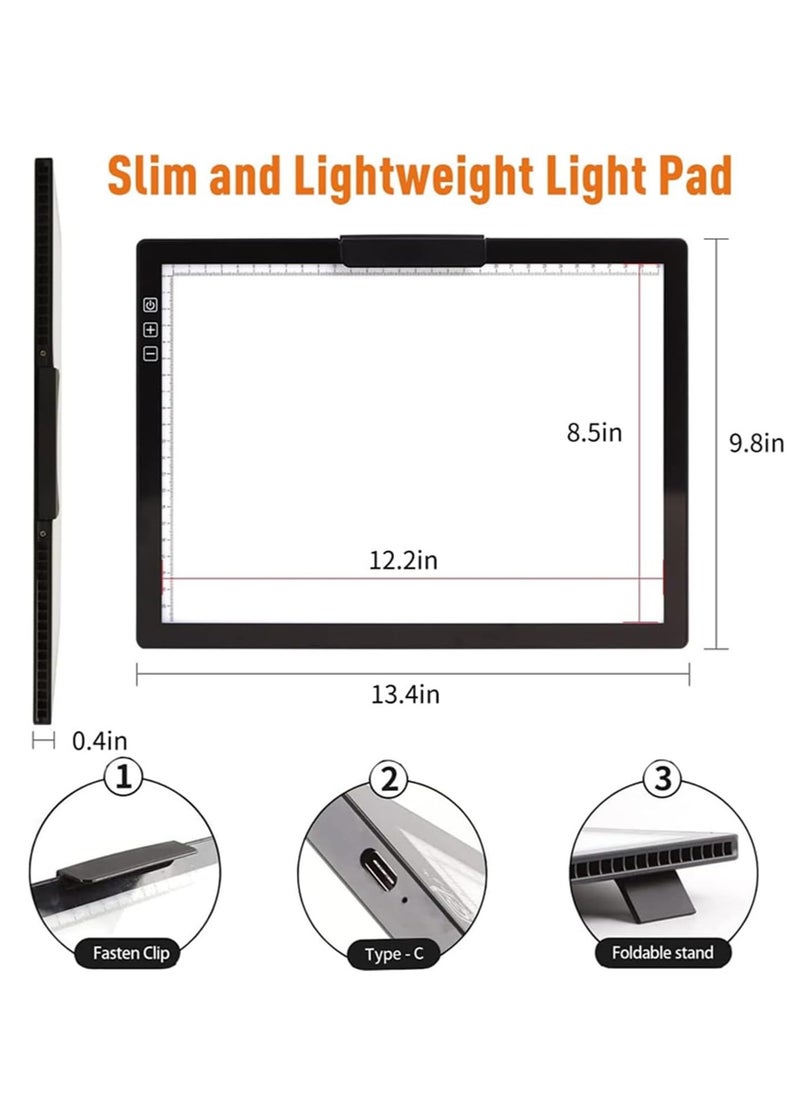 Hanayo A4 LED Powered Light Box Tracer Copy Board Black  - Image 2