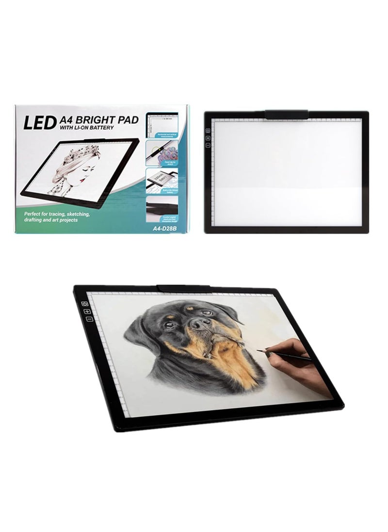 Hanayo A4 LED Powered Light Box Tracer Copy Board Black  - Image 3