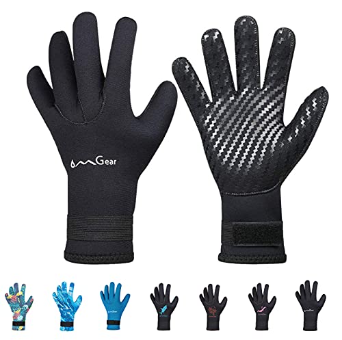 OMGear Neoprene Gloves for Snorkeling Diving Kayaking Surfing Spearfishing All Watersports (Black, XXL) - Image 5