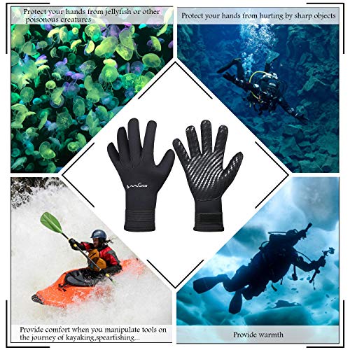 OMGear Neoprene Gloves for Snorkeling Diving Kayaking Surfing Spearfishing All Watersports (Black, XXL) - Image 4