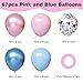 YMSZ Pink and Blue Balloons 67 12 Inch Metallic Pink and Blue Balloon Gender Reveal Balloons for Boy or Girl Gender Reveal Decorations Birthday Party Baby Shower Anniversary Decoration - Image 4