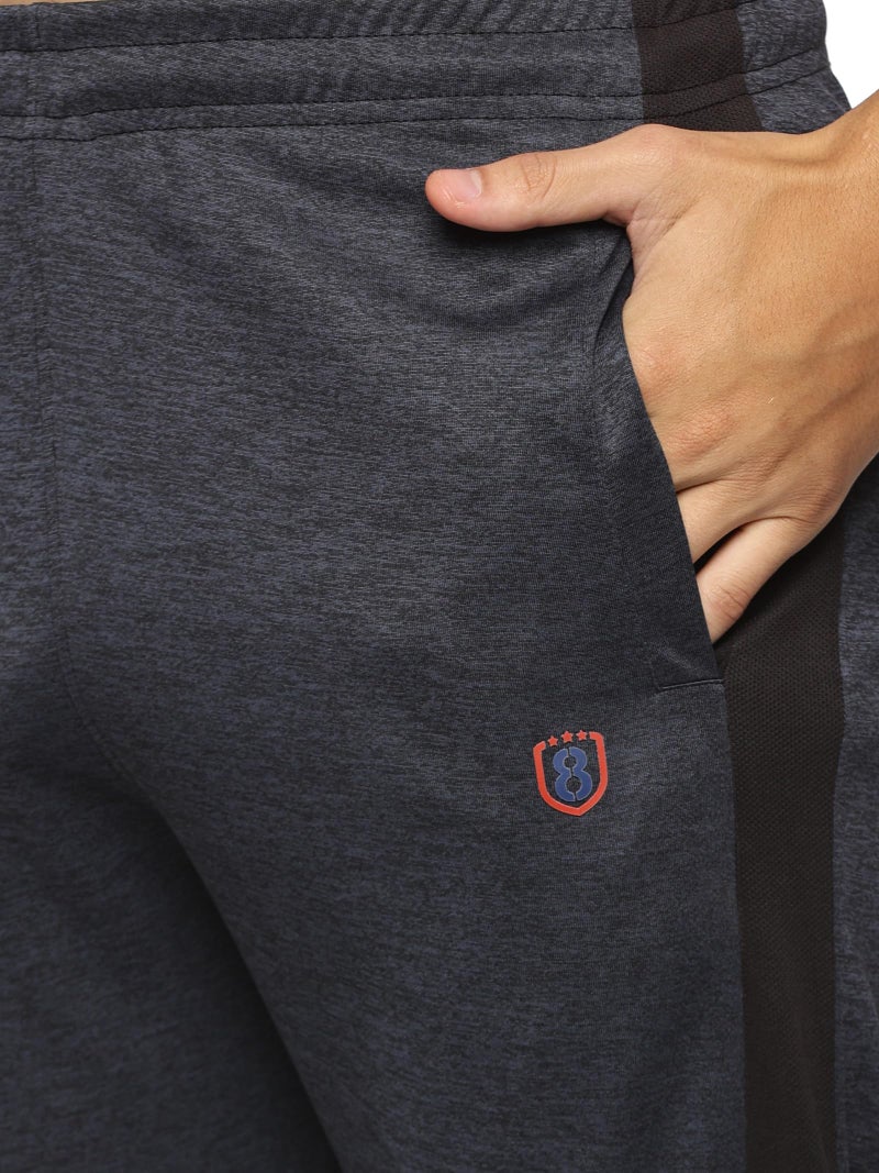 DOMIN8 Men Comfort Fit Track Pant| Solid Stretchable Track Pant with One Side Zipper Pocket and Inside Drawstring (in, Alpha, L, Regular, Black) - Image 5
