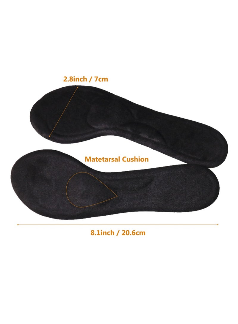 SYOSI 3/4 Length Pumps Inserts Women, 2 Pairs Adhesive Flannel Cushioning Insoles for Pumps Anti-Slip, Silicone Gel Dress Shoe Insole Pain Relief, for Pumps, Flats, Boots and Sandals - Image 2