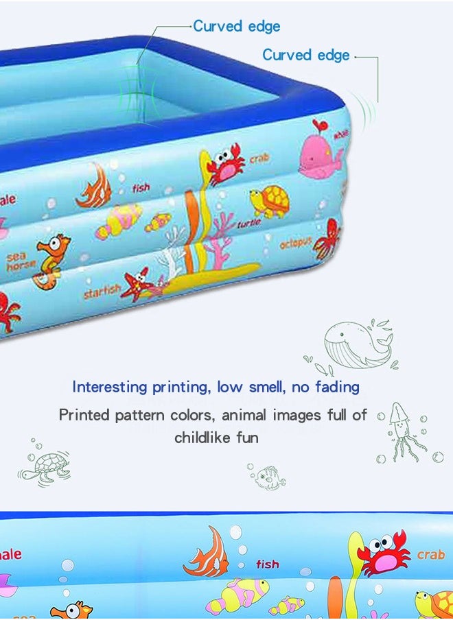 GROIC Inflatable Pool,Inflatable Swimming Pool for Kids,Blow Up Pool for Backyard with Comfortable Floor,Lounge Pool or Indoor Ball Pit,Summer Water Party  - Image 4
