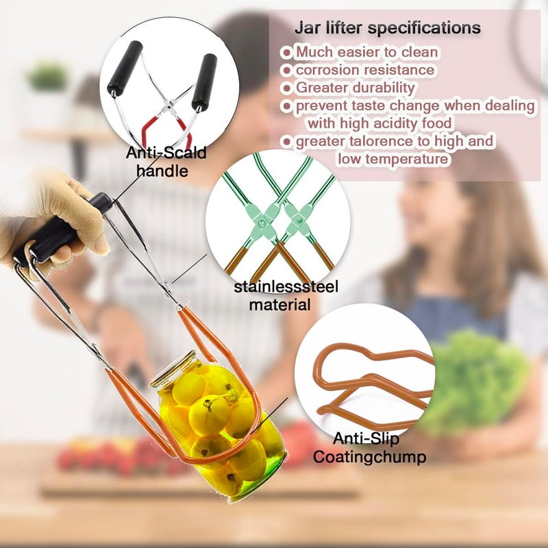 CORJEEJOR Canning Supplies Starter Kit 7-Piece Supplies Kit Canning Tools Equipment Canning Pot Set Included Canning Rack,Canning Funnel,Magnetic Jar Lifter,Jar Wrench,Lid Lifter - Image 4