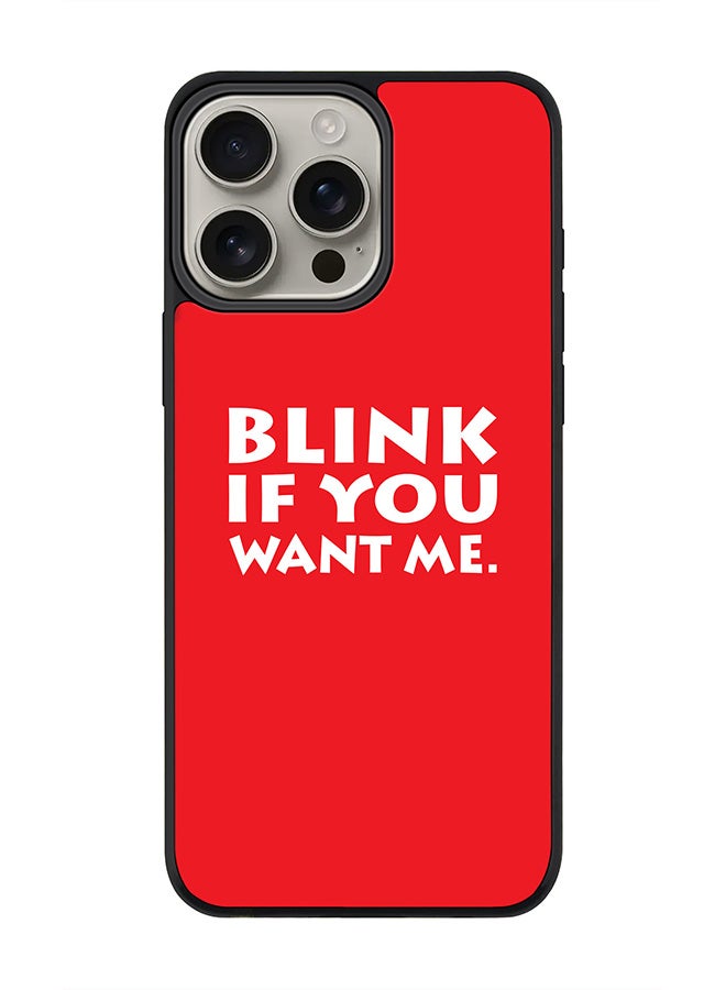 Stylizedd For iPhone 16 Pro Max Case [Compatible with MagSafe] Slim Magnetic cover Phone Case iPhone 16 Pro Max -Blink if you want me - Image 1