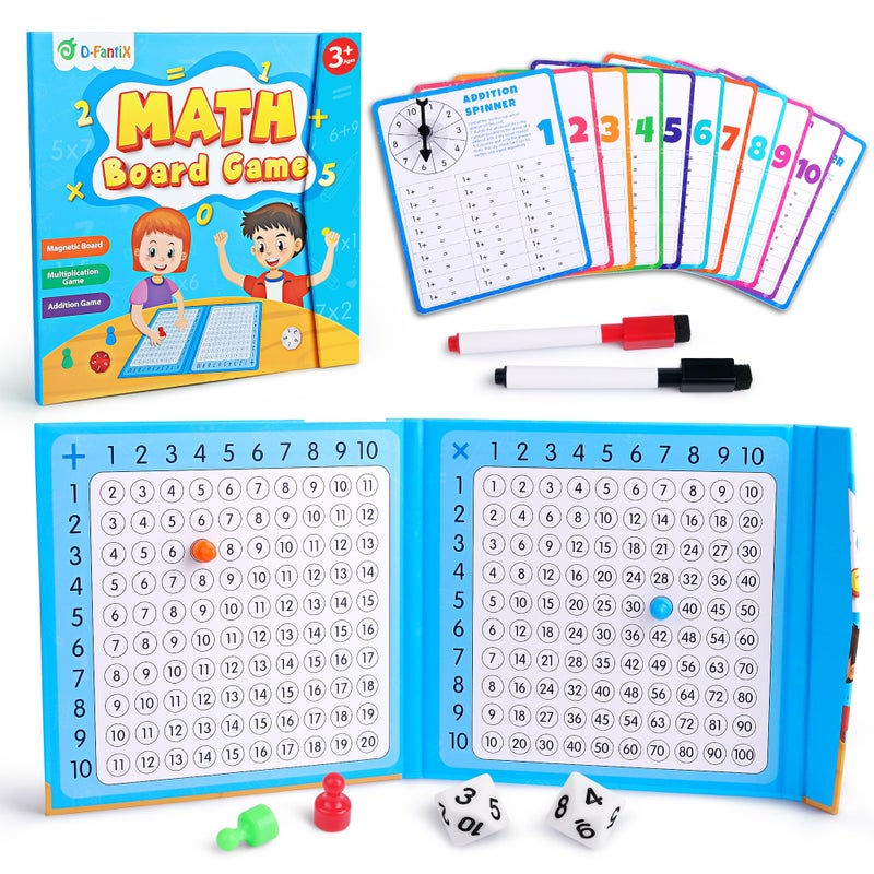 D-FantiX DFantiX Magnetic Addition Multiplication Game Board Math Games for Kids 812 Math Manipulatives for Elementary School Montessori Learning Toys for Homeschool Classroom - Image 3