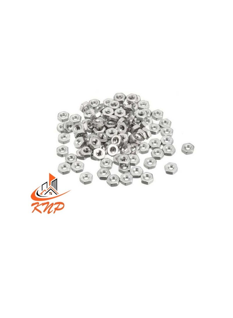 KNP KNP Steel Hexagon Nuts - Pack of 100 (M6) - Image 1