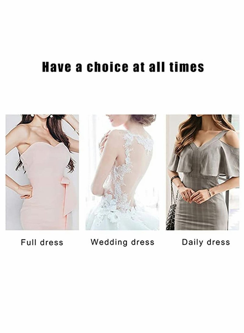 KASTWAVE Underwear Invisible Chest Stickers Pull Up Bra Sticky Push Open Back Strapless No Steel Ring Gathers Breathable Silicone One Each In Black And Nude Size M - Image 4