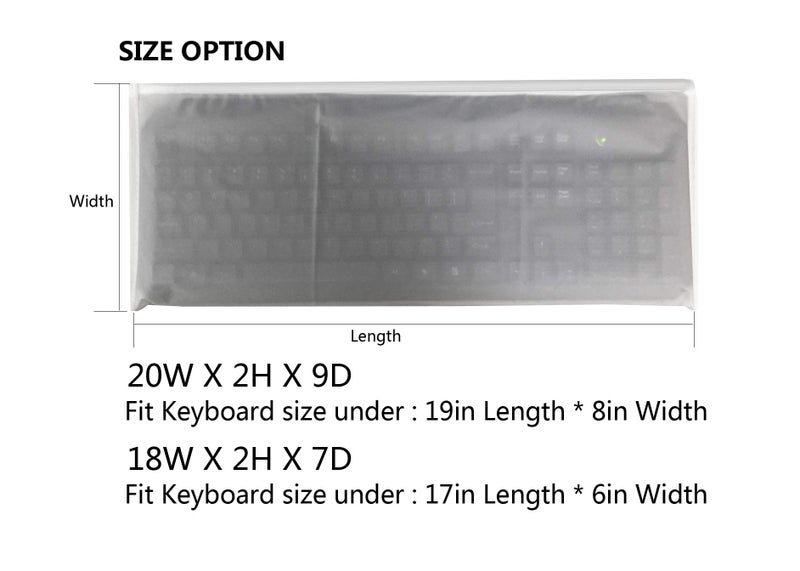 SZBRO Keyboard Dust Cover, Universal PC Computer Desktop Keyboard Skin Protector Cover by SZBRO (20W x2H x9D) - Image 2