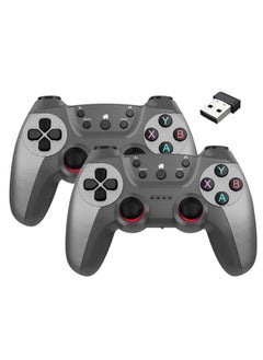 2.4g Wireless Game Controller Dualshock Supports Android Usb Tv Computer Double Player Handle For Tv Computer-Product Color:Elegant Silver (Doubles)-Bare Metal