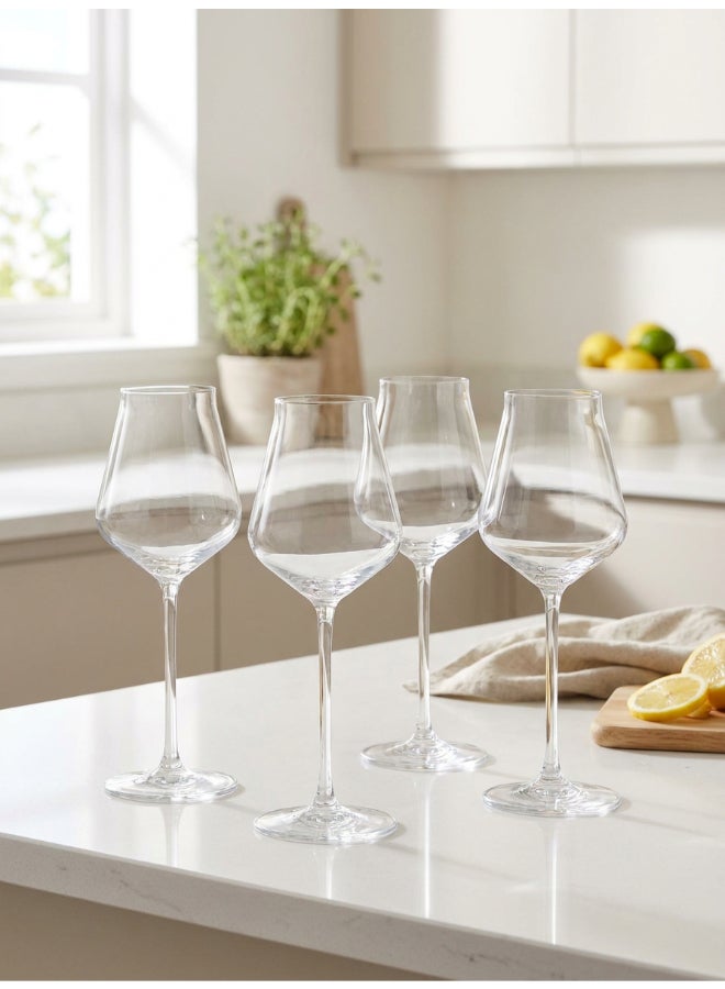 Chef & Sommelier طقم كؤوس نبيذ بقاعدة ناعمة 4 × 300 مل للنبيذ، الشمبانيا، العصير، الماء، المشروبات الغازية، المشروبات الكحولية، المشروبات الساخنة - Image 2