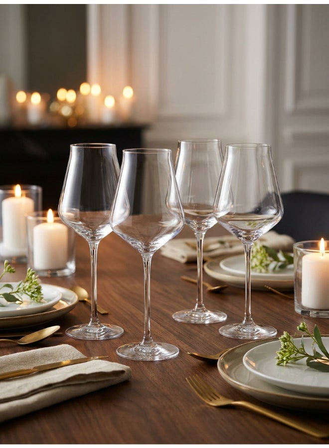 Chef & Sommelier طقم كؤوس نبيذ بقاعدة ناعمة 4 × 300 مل للنبيذ، الشمبانيا، العصير، الماء، المشروبات الغازية، المشروبات الكحولية، المشروبات الساخنة - Image 4